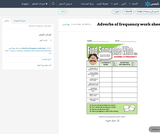 Adverbs of frequency work sheet Adverbs of frequency work sheet