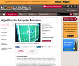 Algorithms for Computer Animation, Fall 2002 Algorithms for Computer Animation, Fall 2002