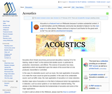 Acoustics Acoustics
